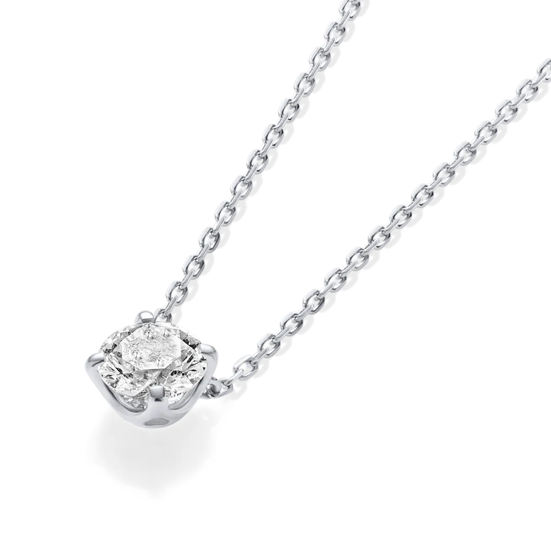 0.5ct Round Diamond Pendant White Gold