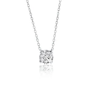 0.5ct Round Diamond Pendant White Gold