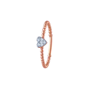 14KT (585) Rose Gold And Diamond Ring For Women
