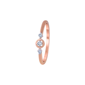 14KT (585) Rose Gold And Diamond Ring For Women