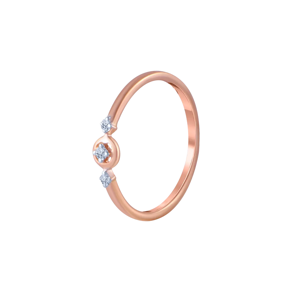 14KT (585) Rose Gold And Diamond Ring For Women