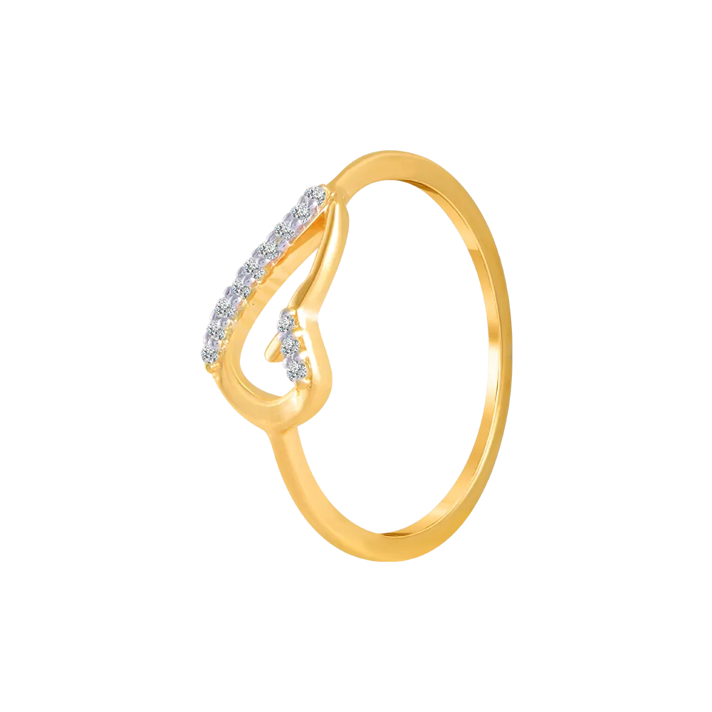 14KT (585) Yellow Gold And Diamond Ring For Women