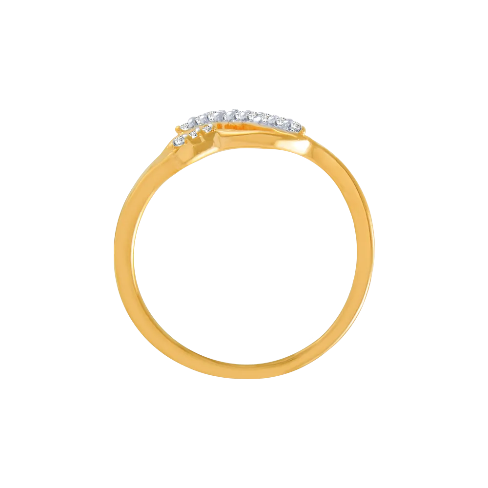 14KT (585) Yellow Gold And Diamond Ring For Women