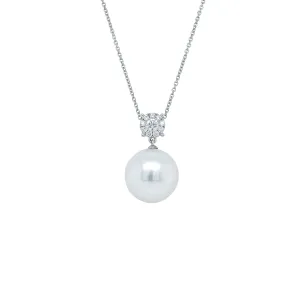 18ct White Gold 14.5mm South Sea Pearl & Diamond Galaxy Necklace