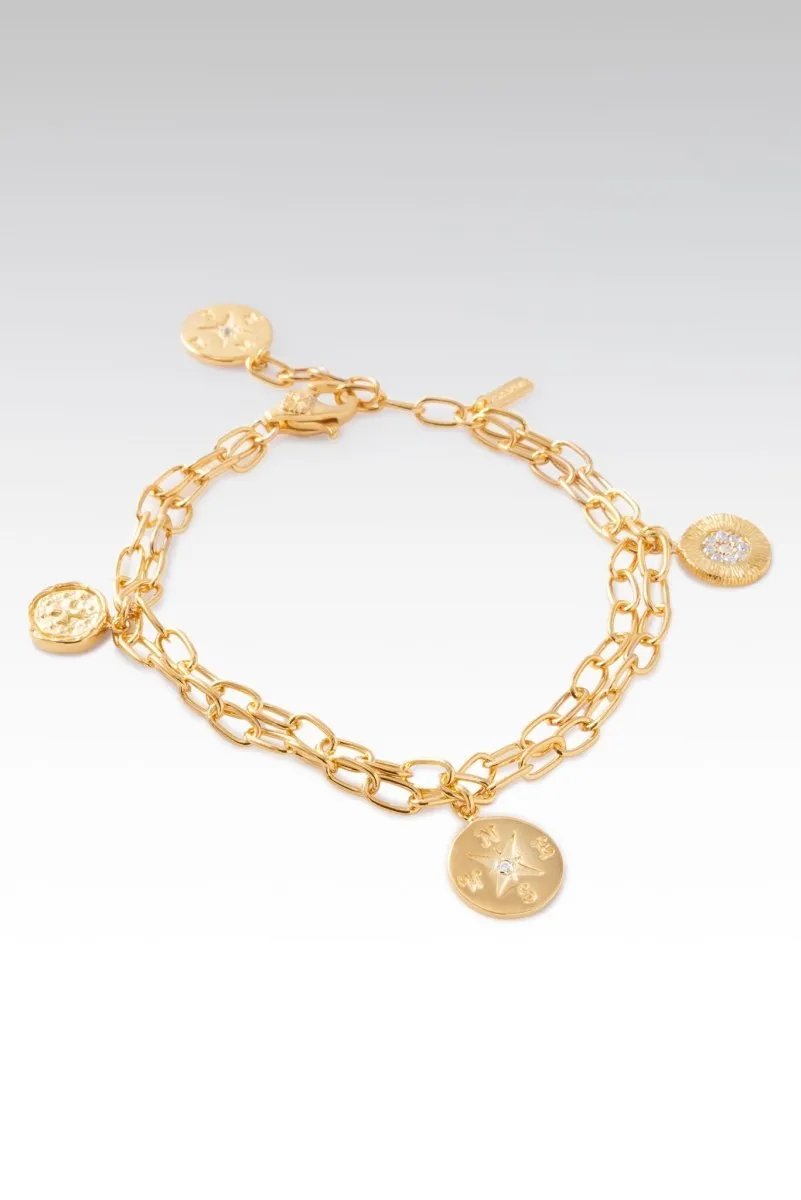 18K Gold Direct My Path Bracelet? in White Zircon