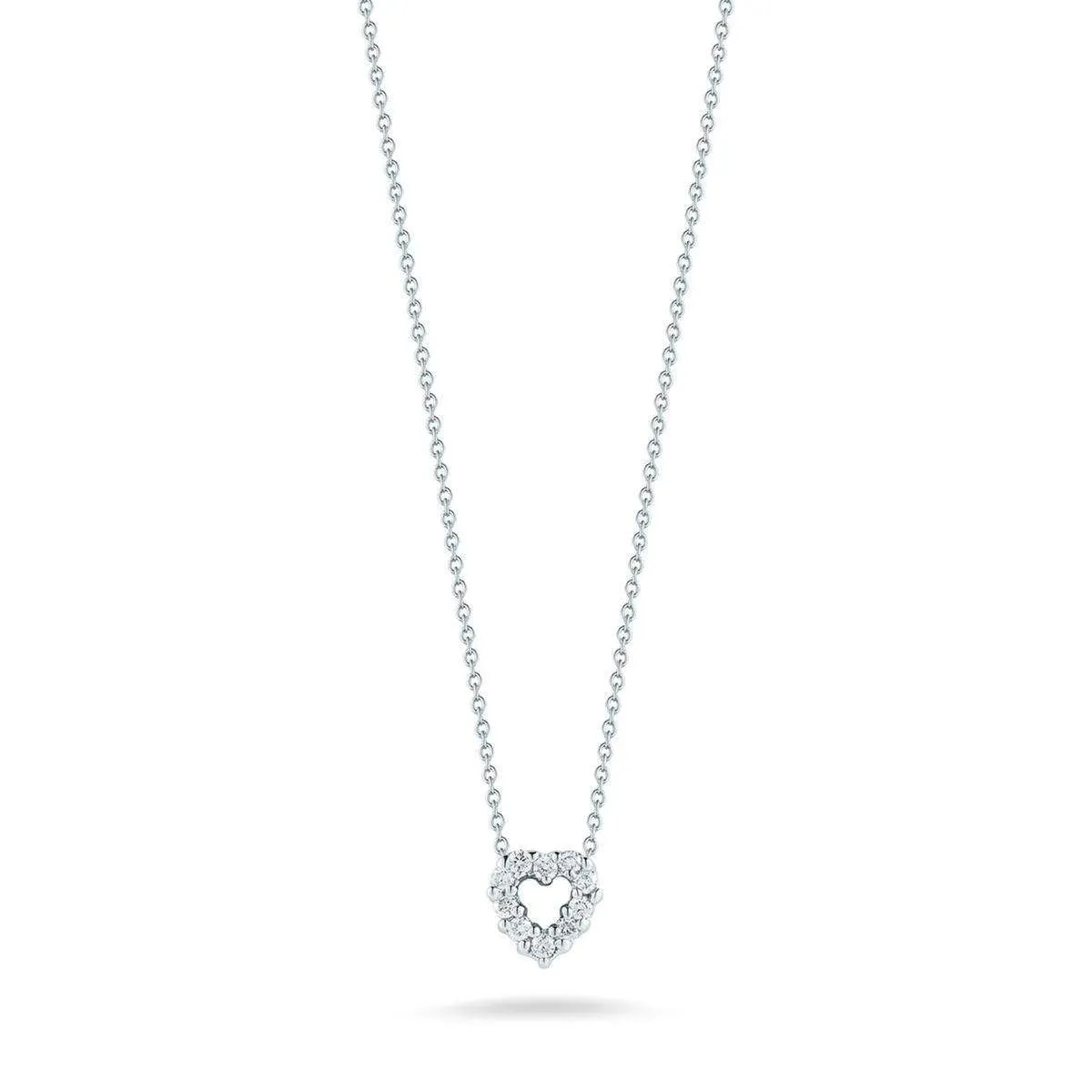 18kt Gold Roberto Coin Diamond Heart Necklace
