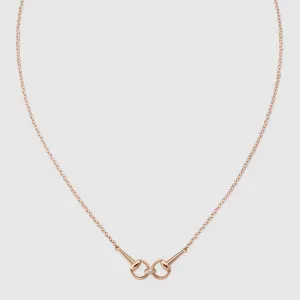 18KT RG GUCCI HORSEBIT NECKLACE