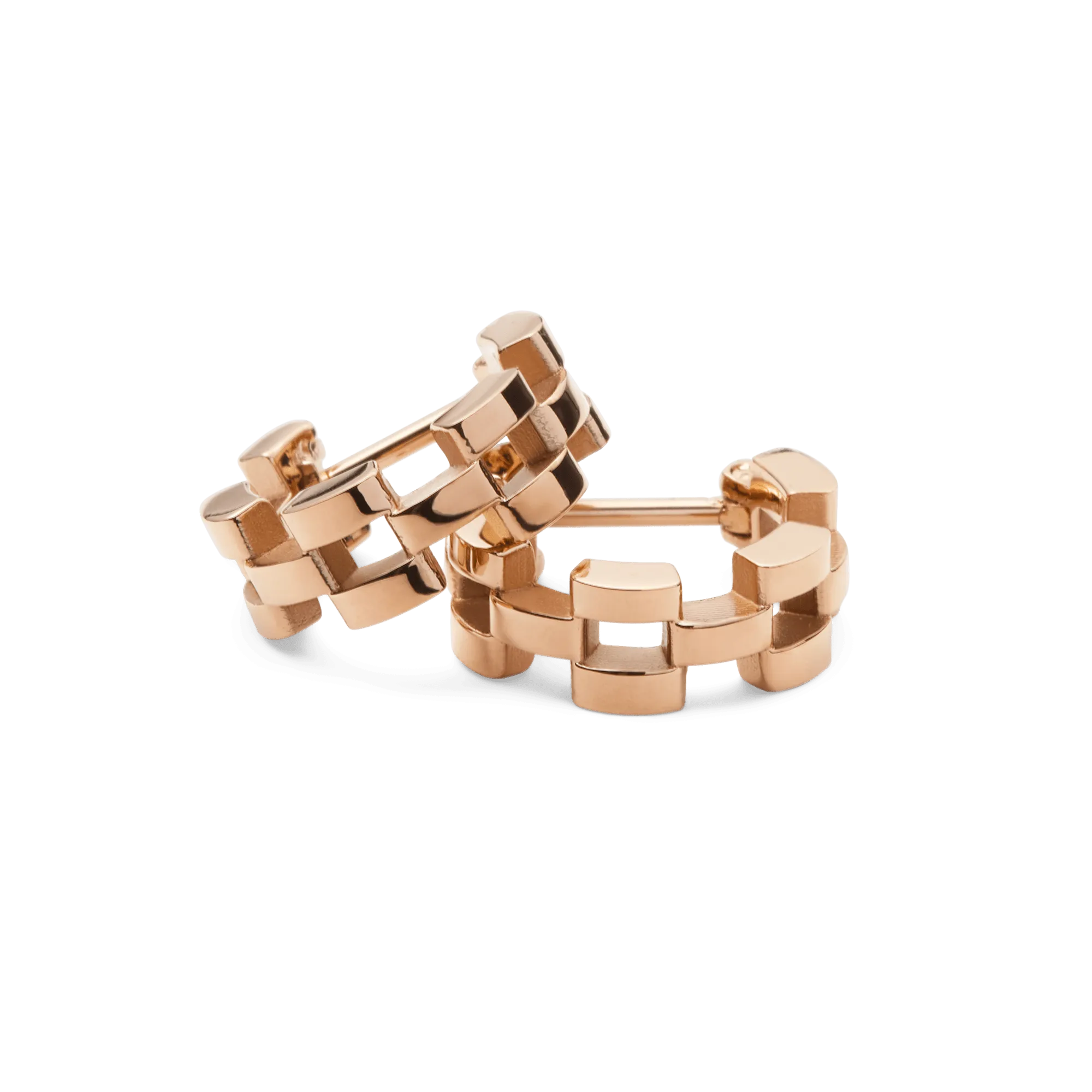 3-Link Earrings Rose Gold