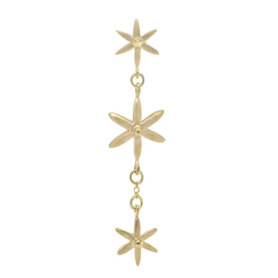 3 Star Dangle Earrings