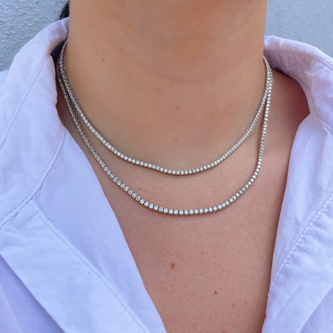 6ctw Diamond 14K White Gold Tennis Necklace