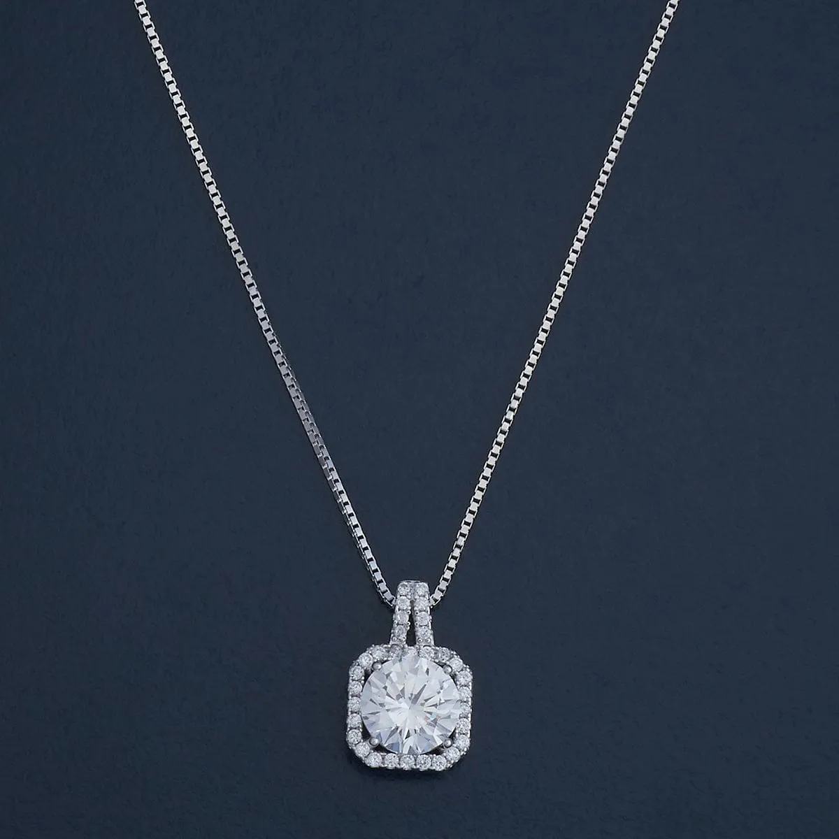 92.5 Silver Pendant with Chain and Earring Set 180969