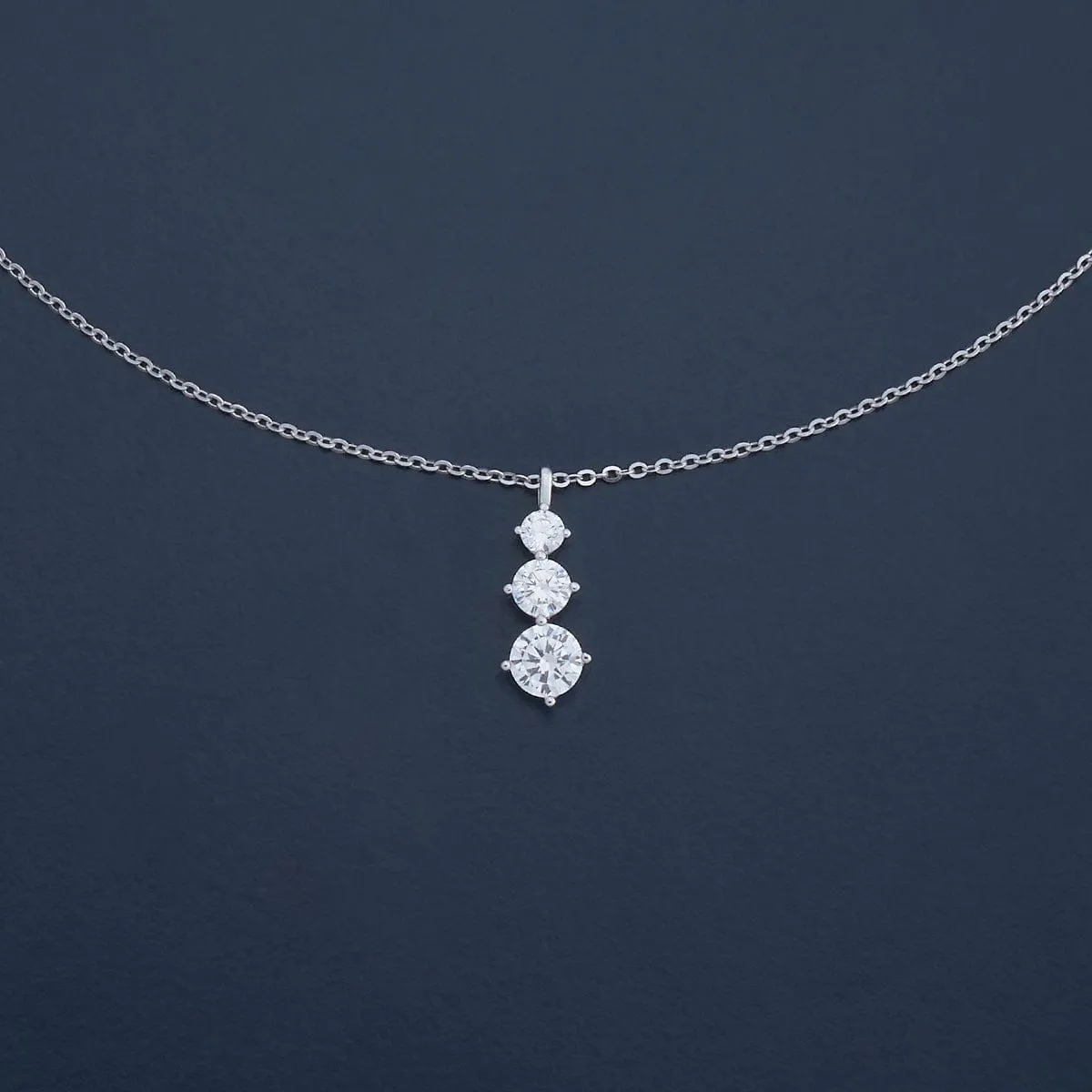 92.5 Silver Pendant with Chain and Earring Set 180978