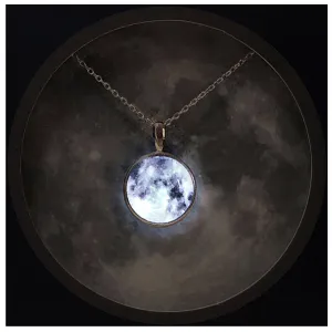 [925 Silver] WHITE MOON Necklace