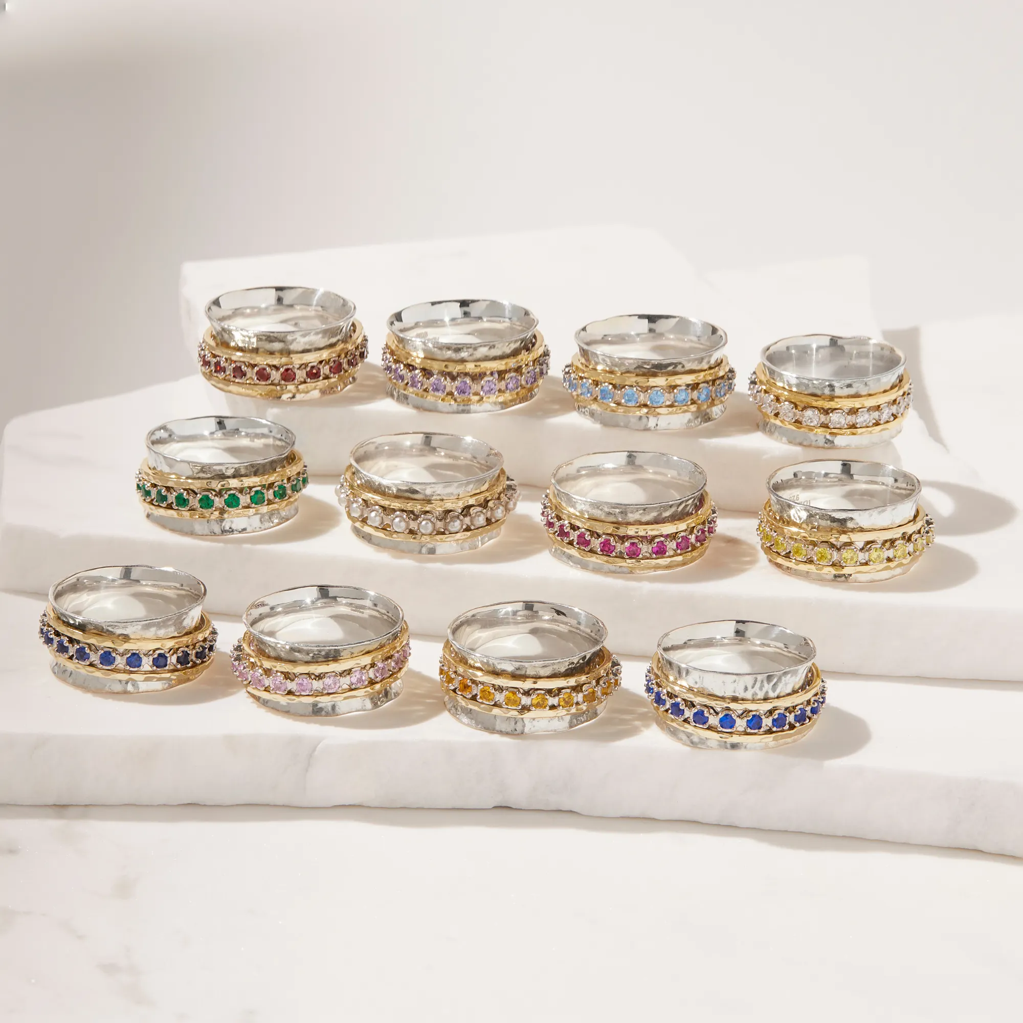 Aria Birthstone Spinner Ring  - June