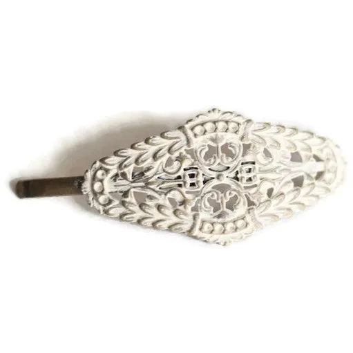 Athena Bobby Pin - Hand Painted Ornate Metal Goddess Filigree Hair Pin