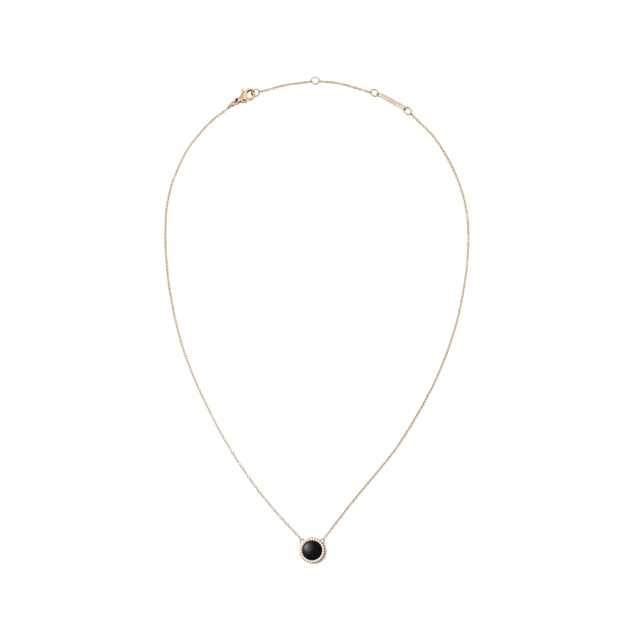 Audrey Necklace Black Agathe Rose Gold