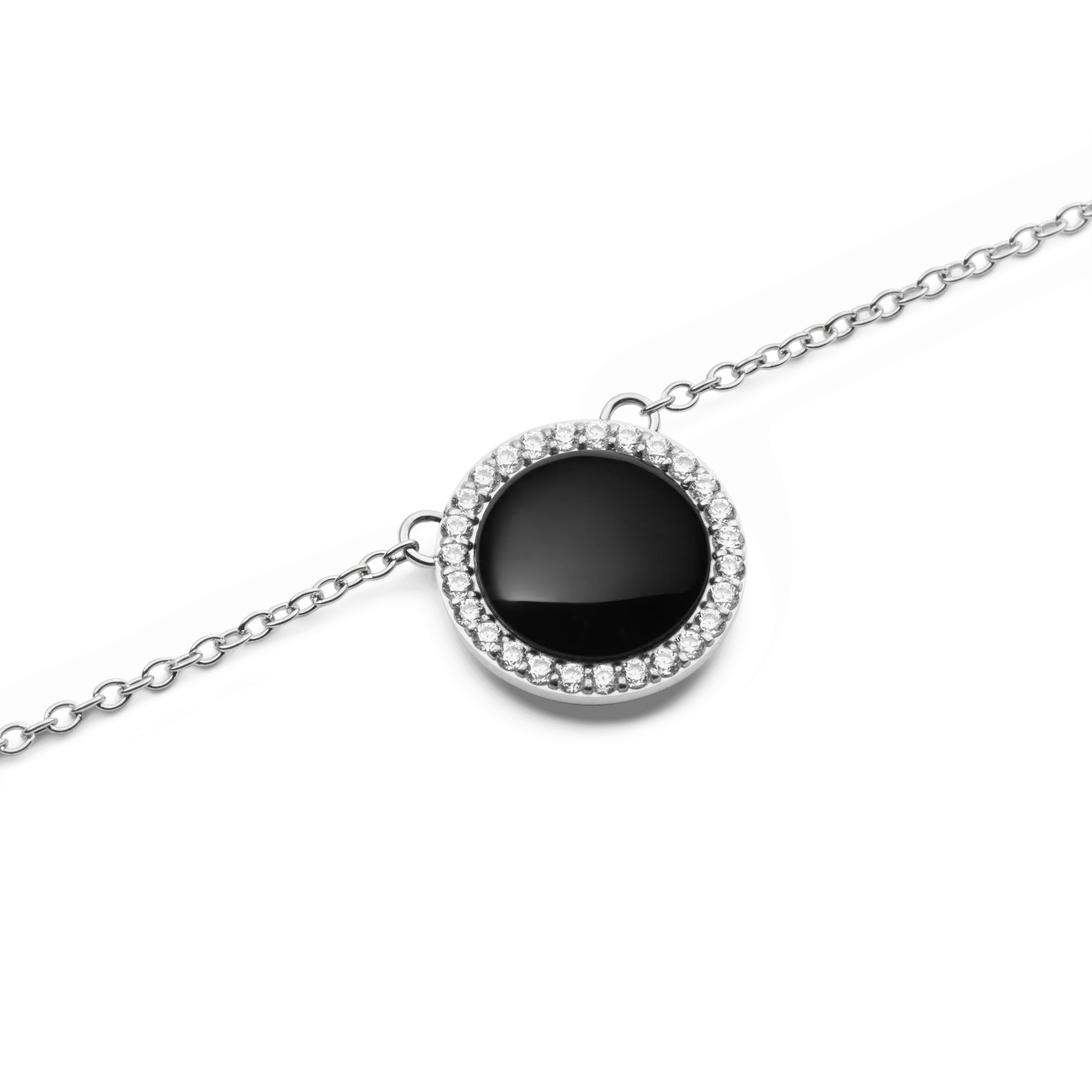 Audrey Necklace Black Agathe Silver