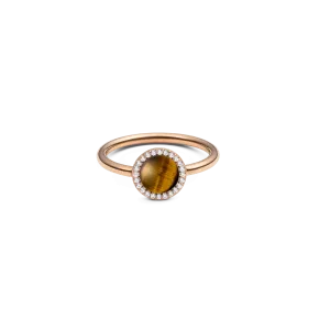 Audrey Ring Tiger Eye Rose Gold