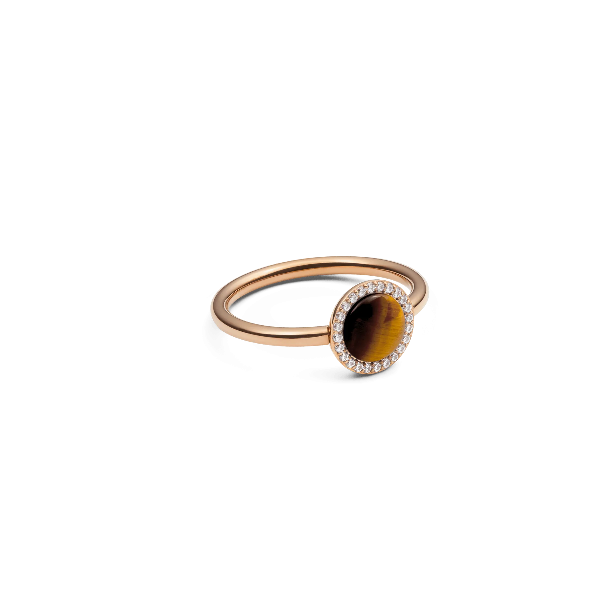 Audrey Ring Tiger Eye Rose Gold