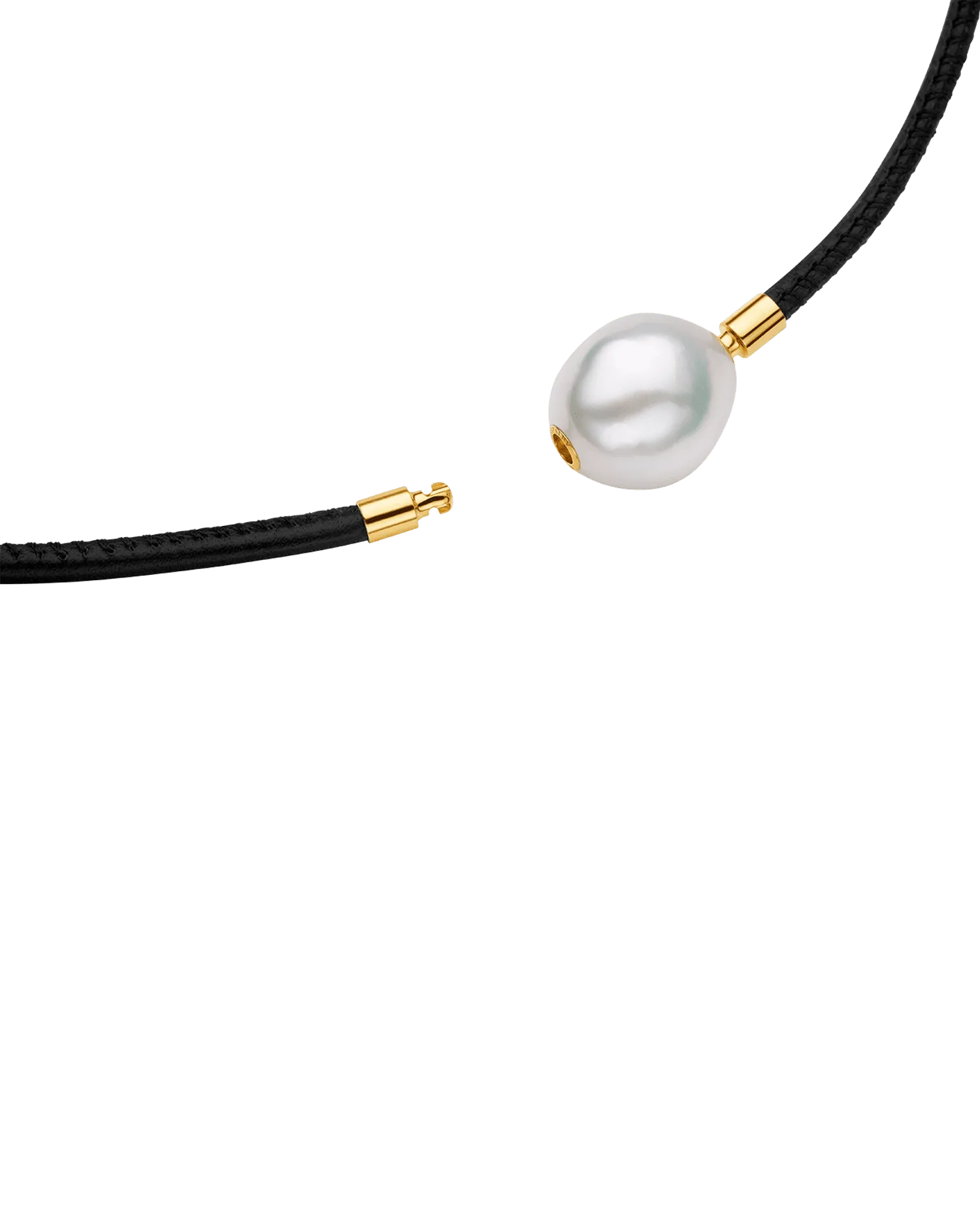 Baroque Pearl Clasp | 13mm Baroque Pearl and Yellow Gold