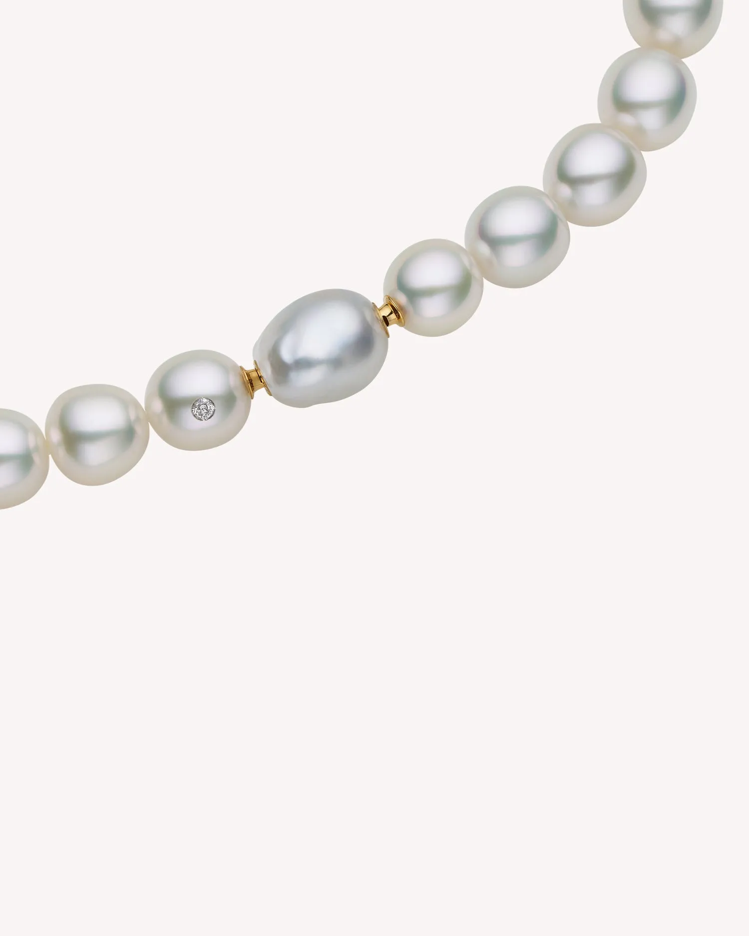 Baroque Pearl Clasp | 13mm Baroque Pearl and Yellow Gold