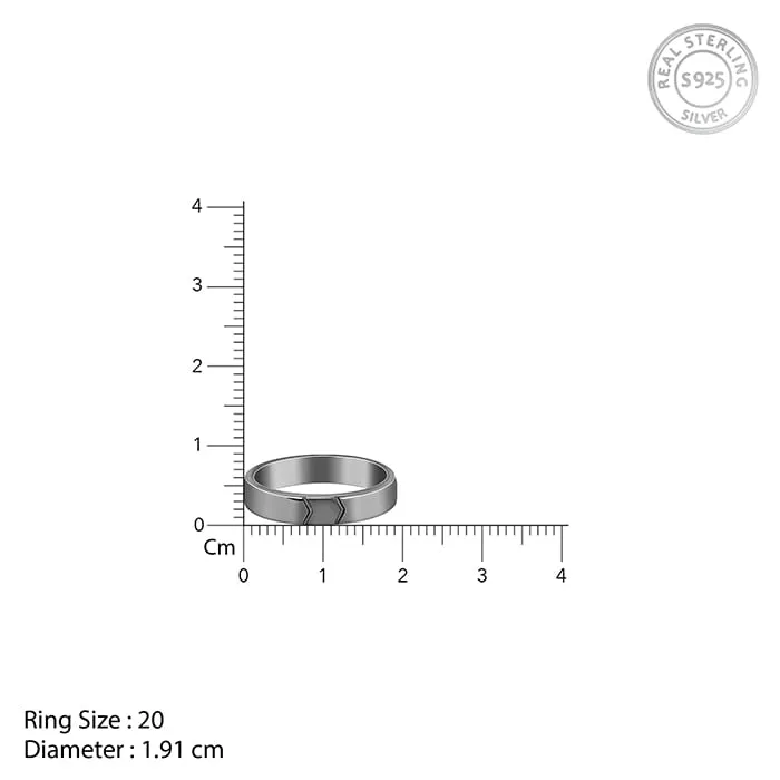 Black Rhodium Daring Ring For Him