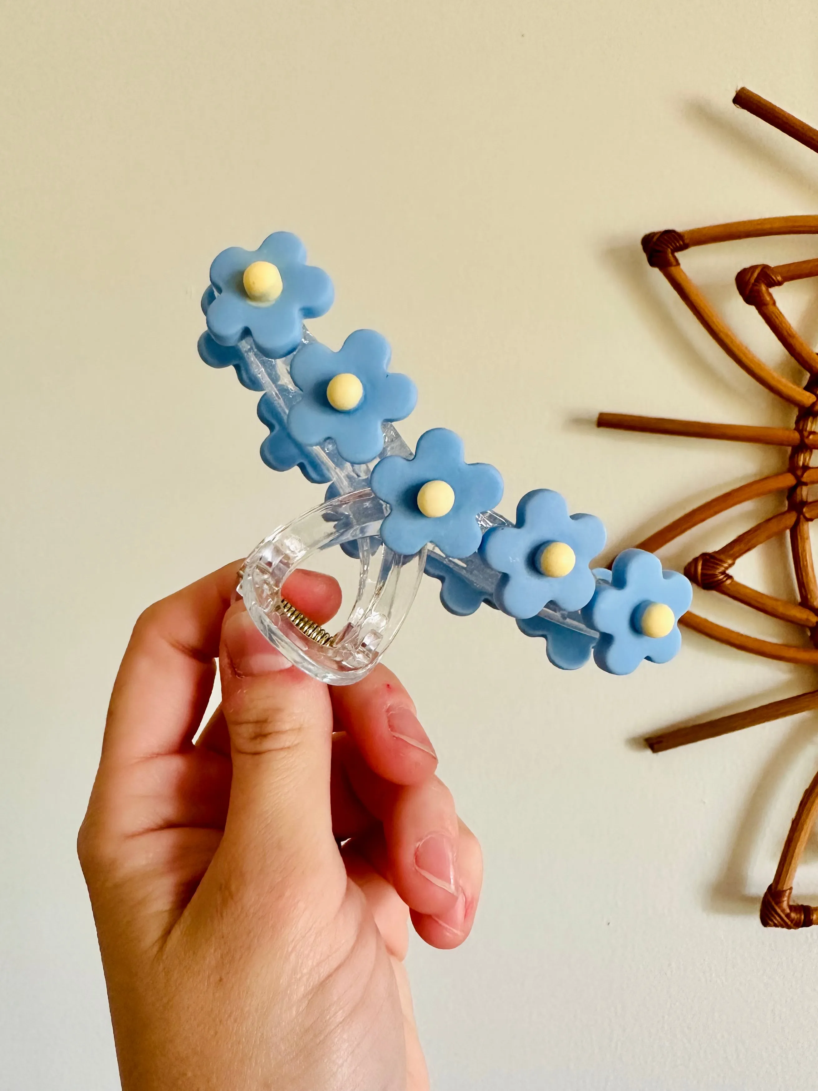 Blue Blossom Claw Clip