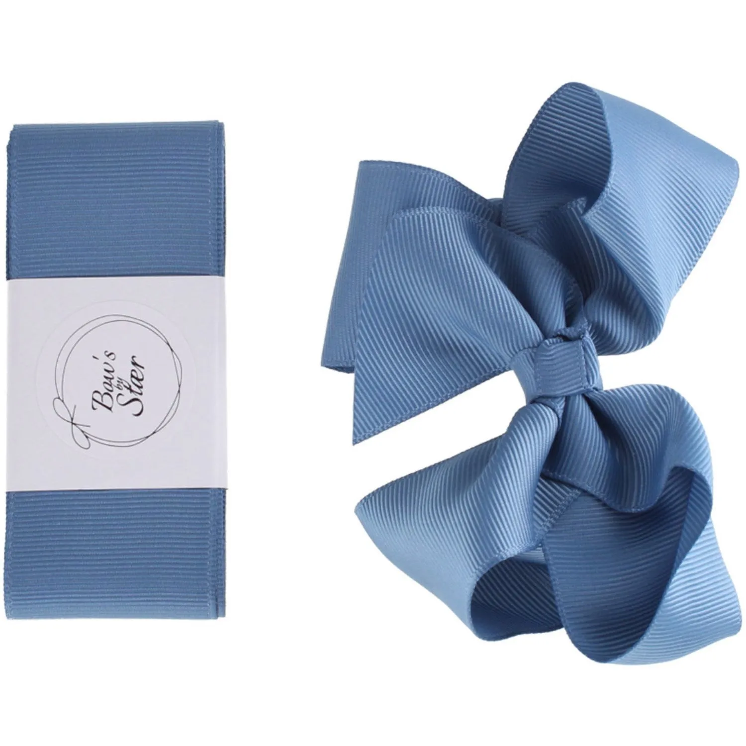 Bow's by St?r Christening Band w. Bow - Dusty Blue