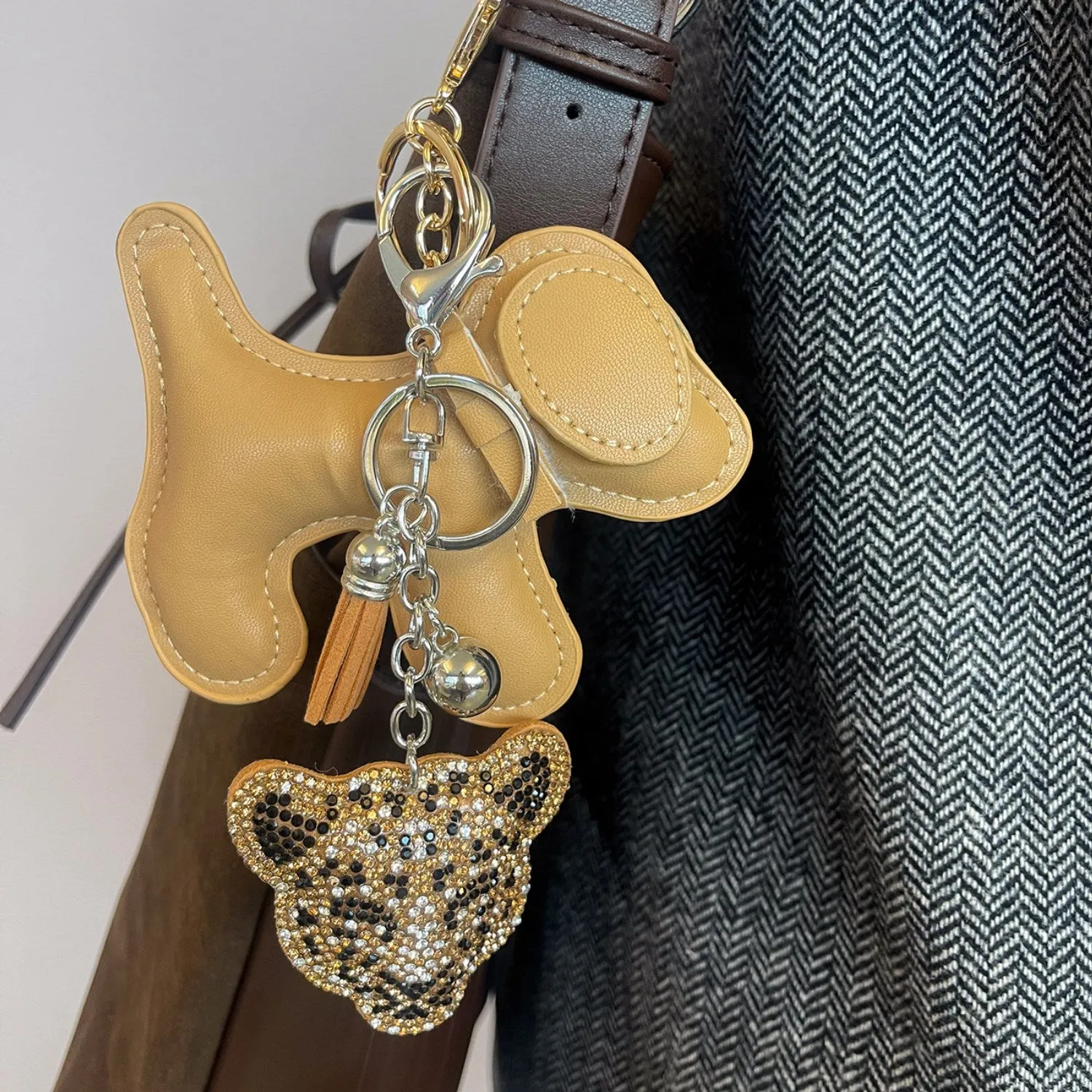 Bow's by St?r Leopard Keychain - Brown