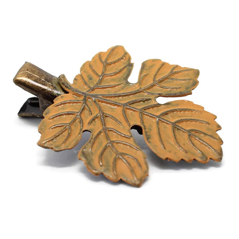 Branch Out Hair Clip - Hand Painted Fall Leaf on Alligator Clip