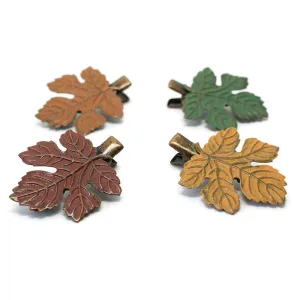 Branch Out Hair Clip - Hand Painted Fall Leaf on Alligator Clip