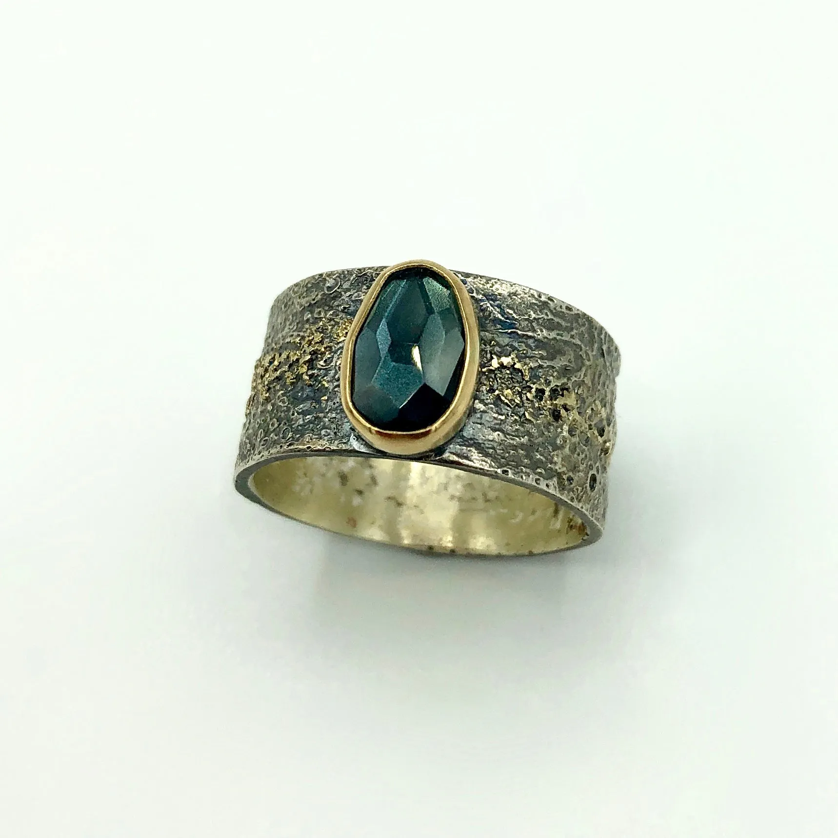 Brazilian Deep Blue-Green Tourmaline Ring