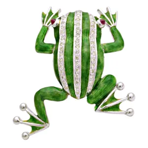 Brooch - Ruby and Diamond (Enamel)