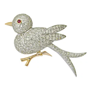 Brooch - Ruby and Diamond