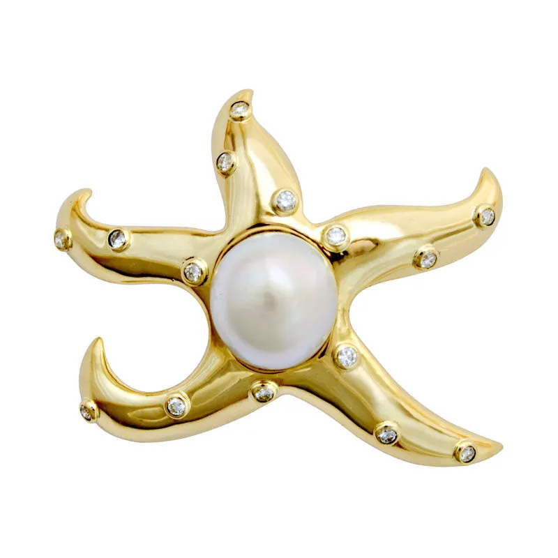 Brooch - South Sea Pearl and Diamond