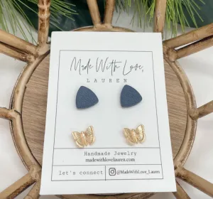 Butterfly Blues Stud