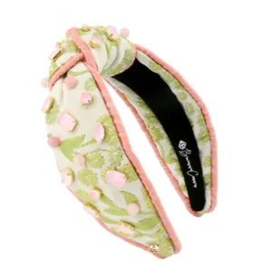 Chartreuse and Blush Jacquard Headband