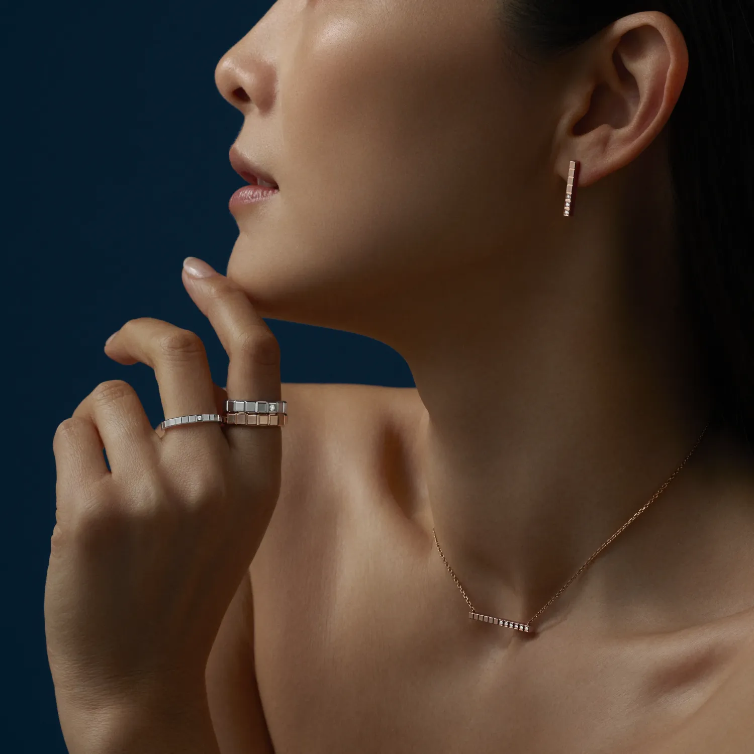 Chopard Ice Cube 18ct Rose Gold Medium Ring