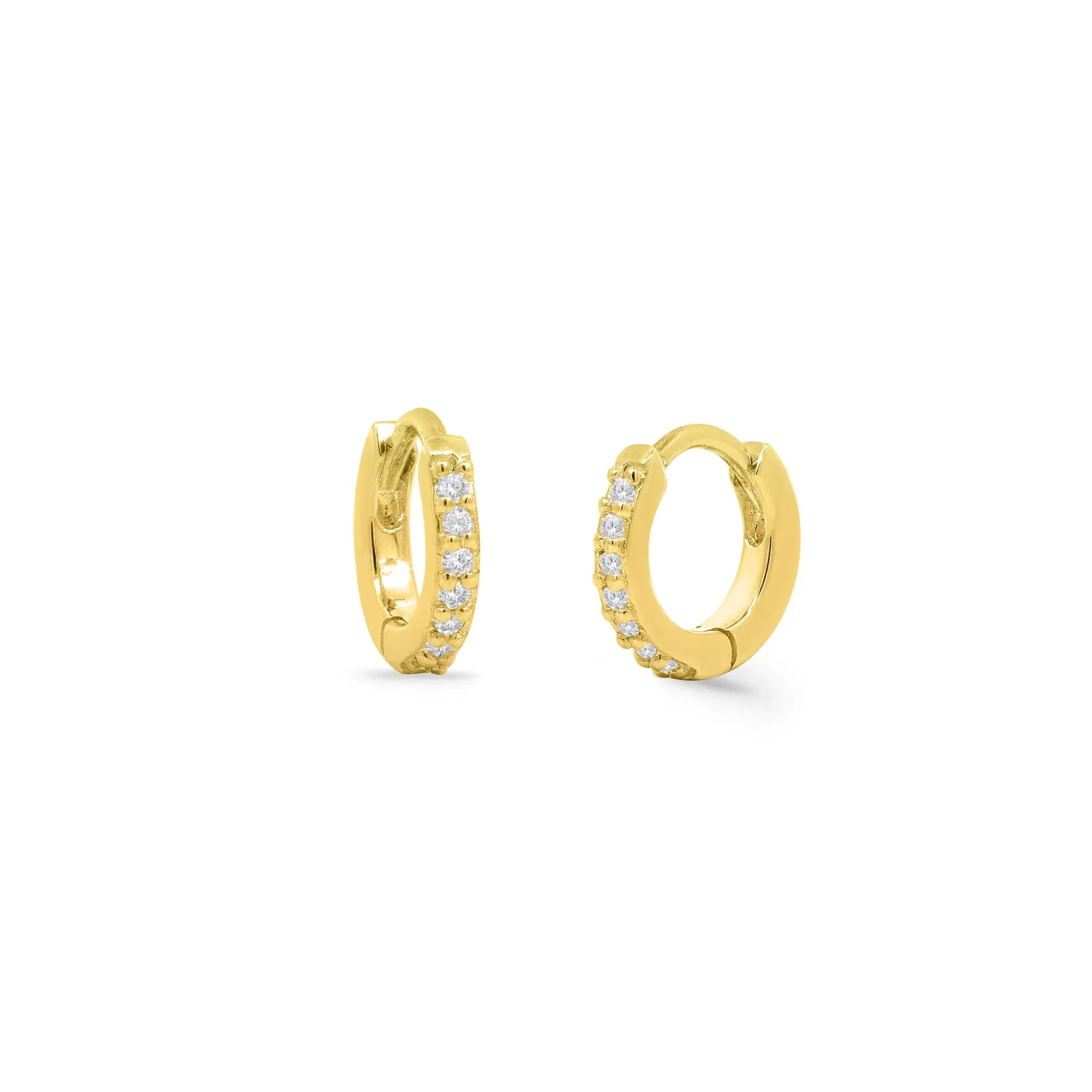 Classic White Topaz Huggies
