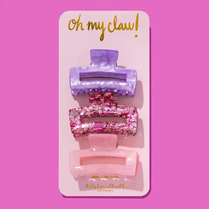 Confetti Claw Clip Trios