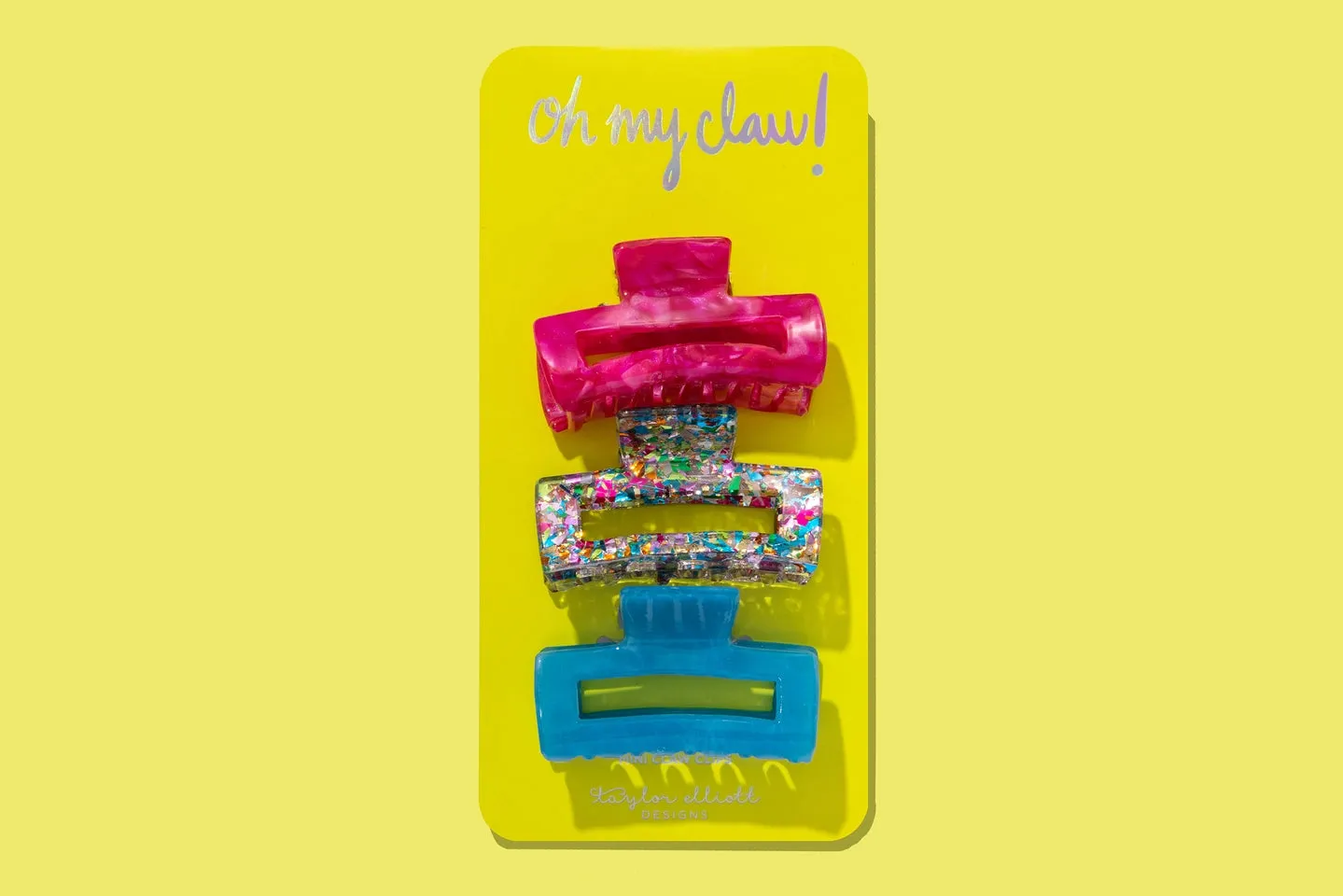 Confetti Claw Clip Trios
