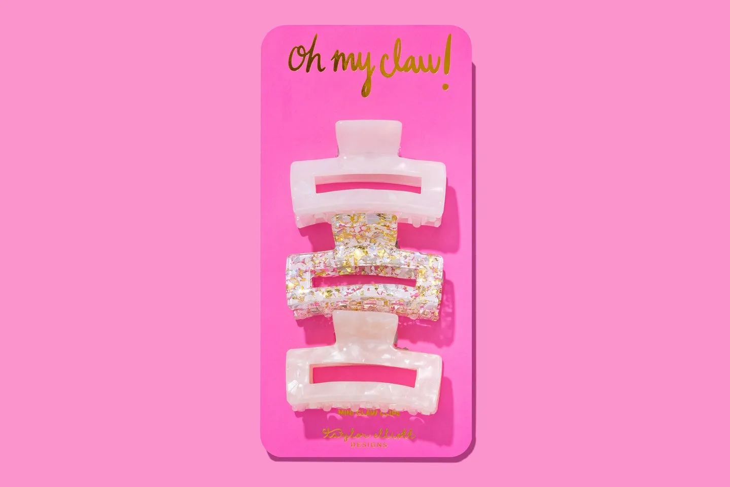 Confetti Claw Clip Trios