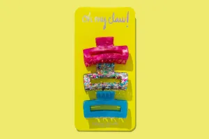 Confetti Claw Clip Trios