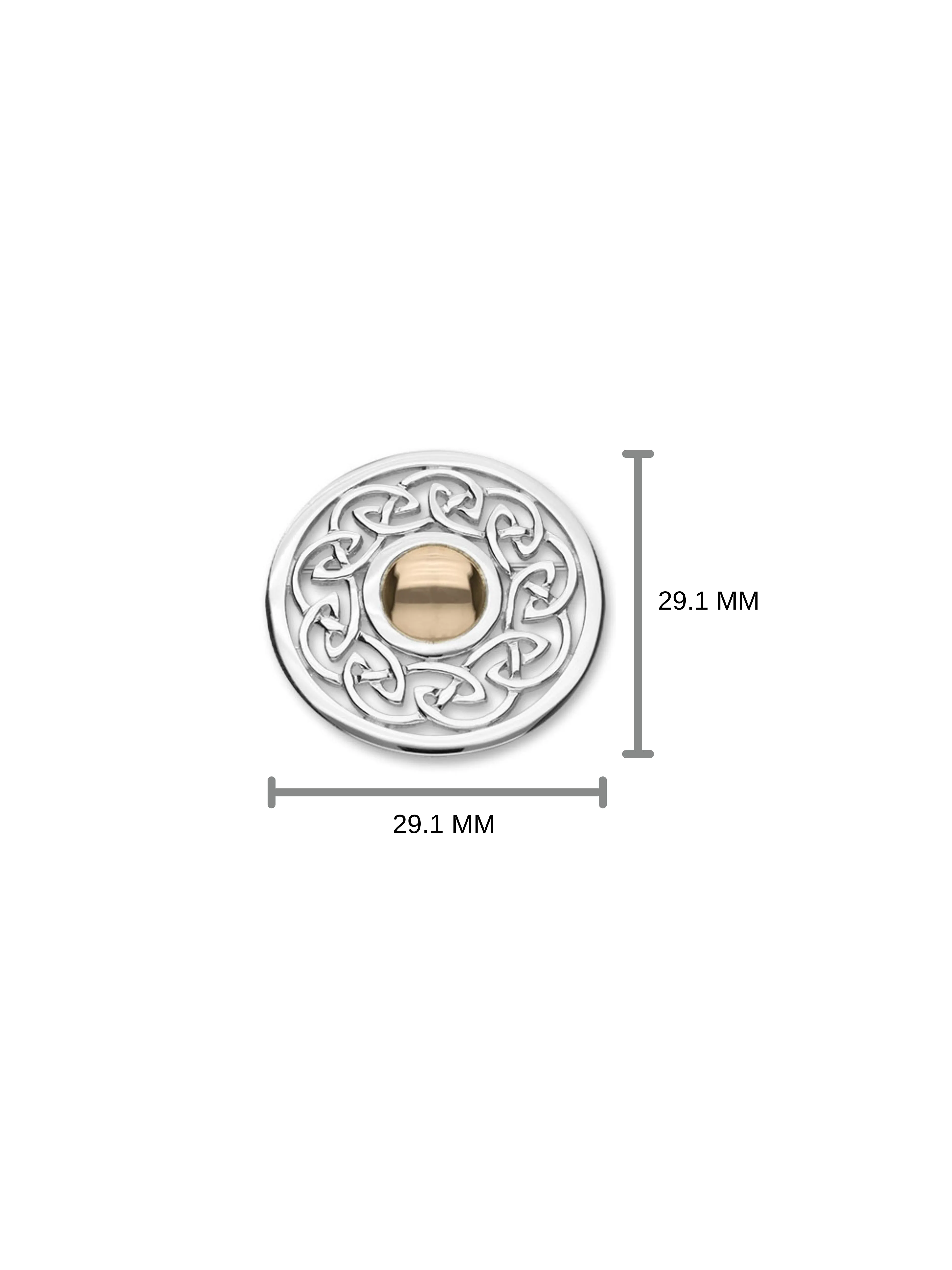 Cuillin Silver/9ct Rose Gold Brooch B494