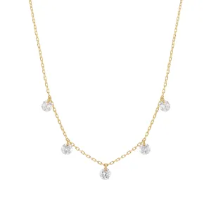 Dana?? 18K Gold, Whitegold or Rosegold Necklace w. Diamonds, 0.45 ct