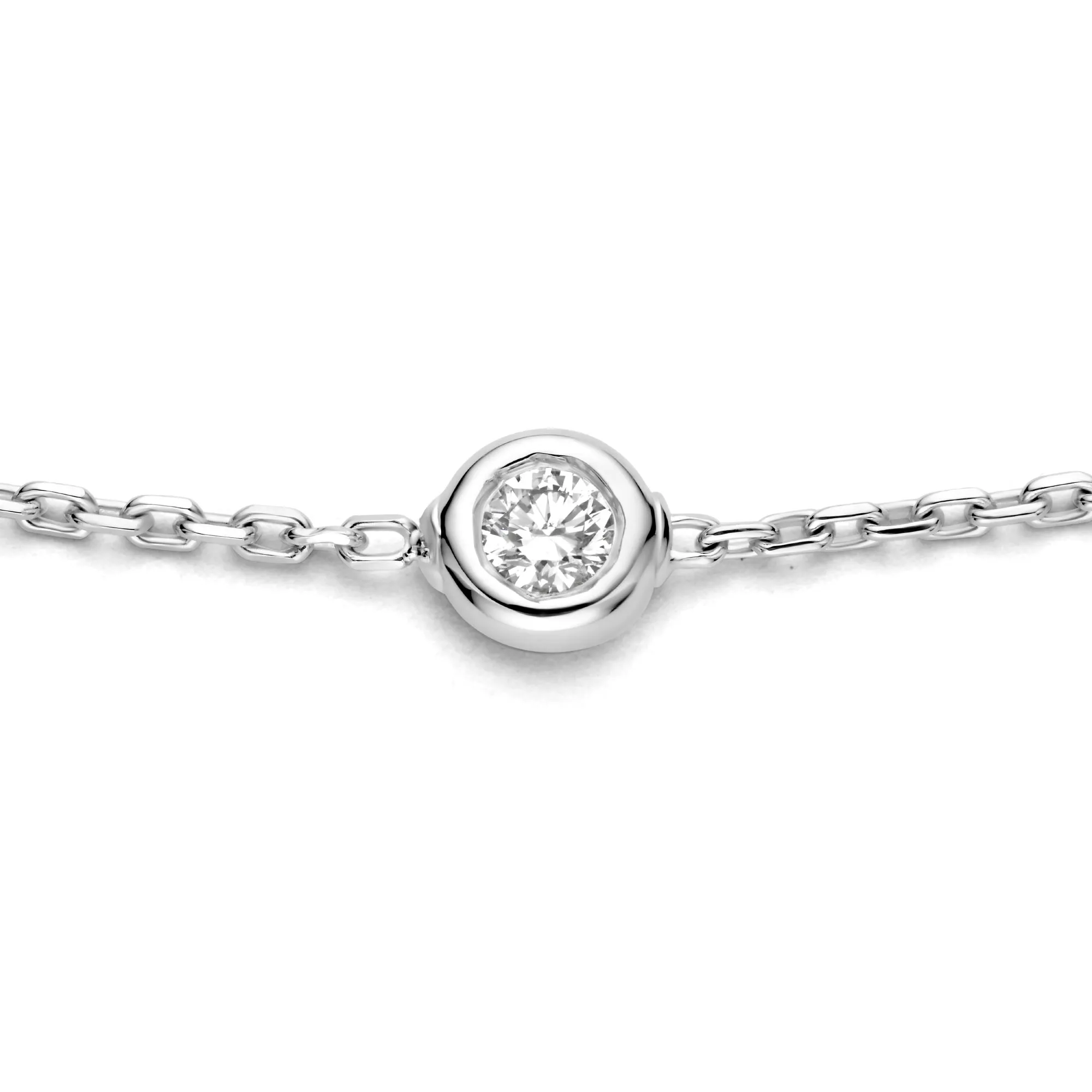 De la Paix Alfie 14 karat white gold bracelet with diamond 0.12 carat