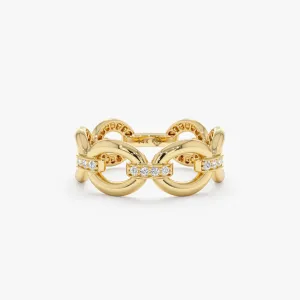 Diamond Chain Link Ring, Jocelyn