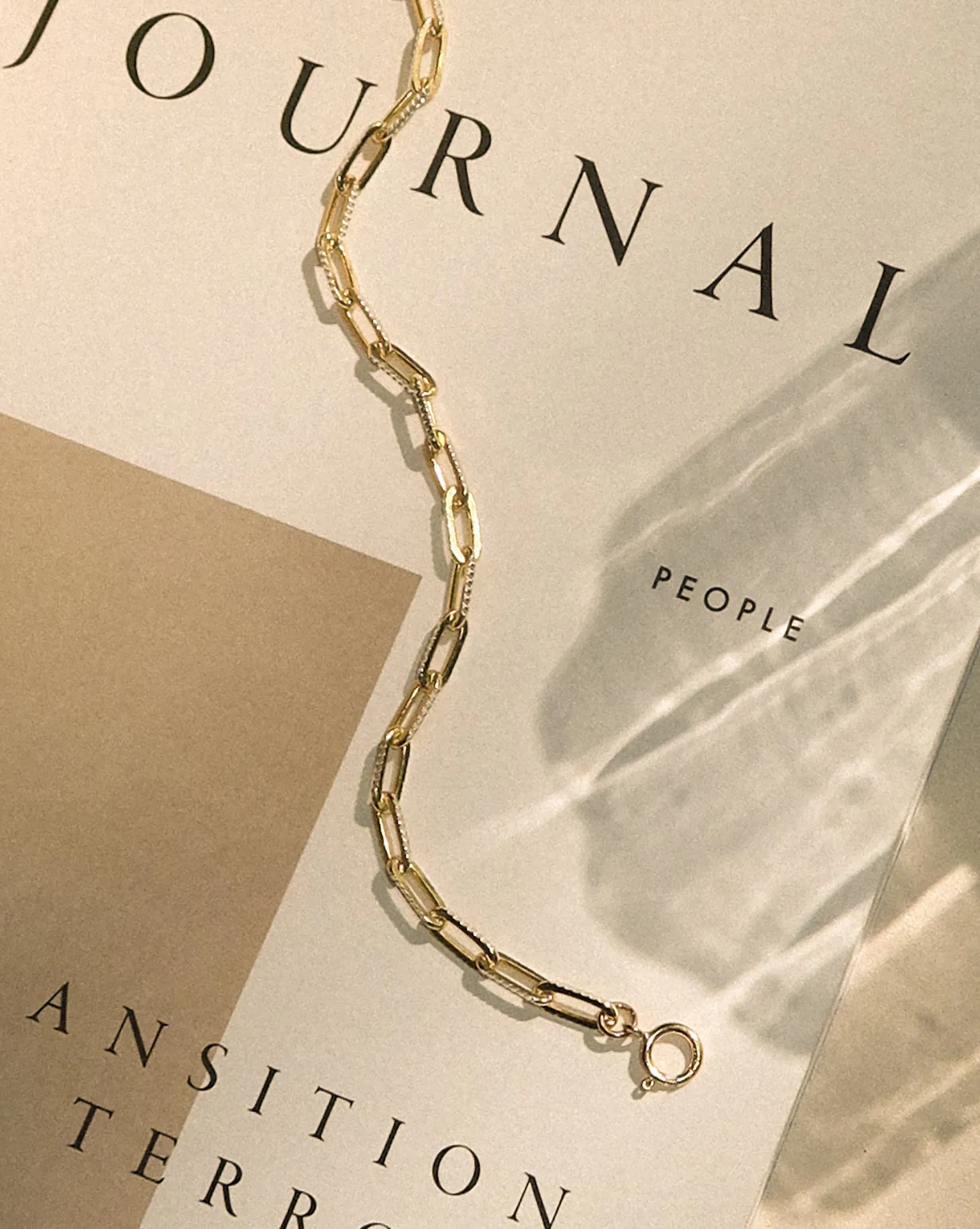 Diamond-Cut Paperclip Bracelet