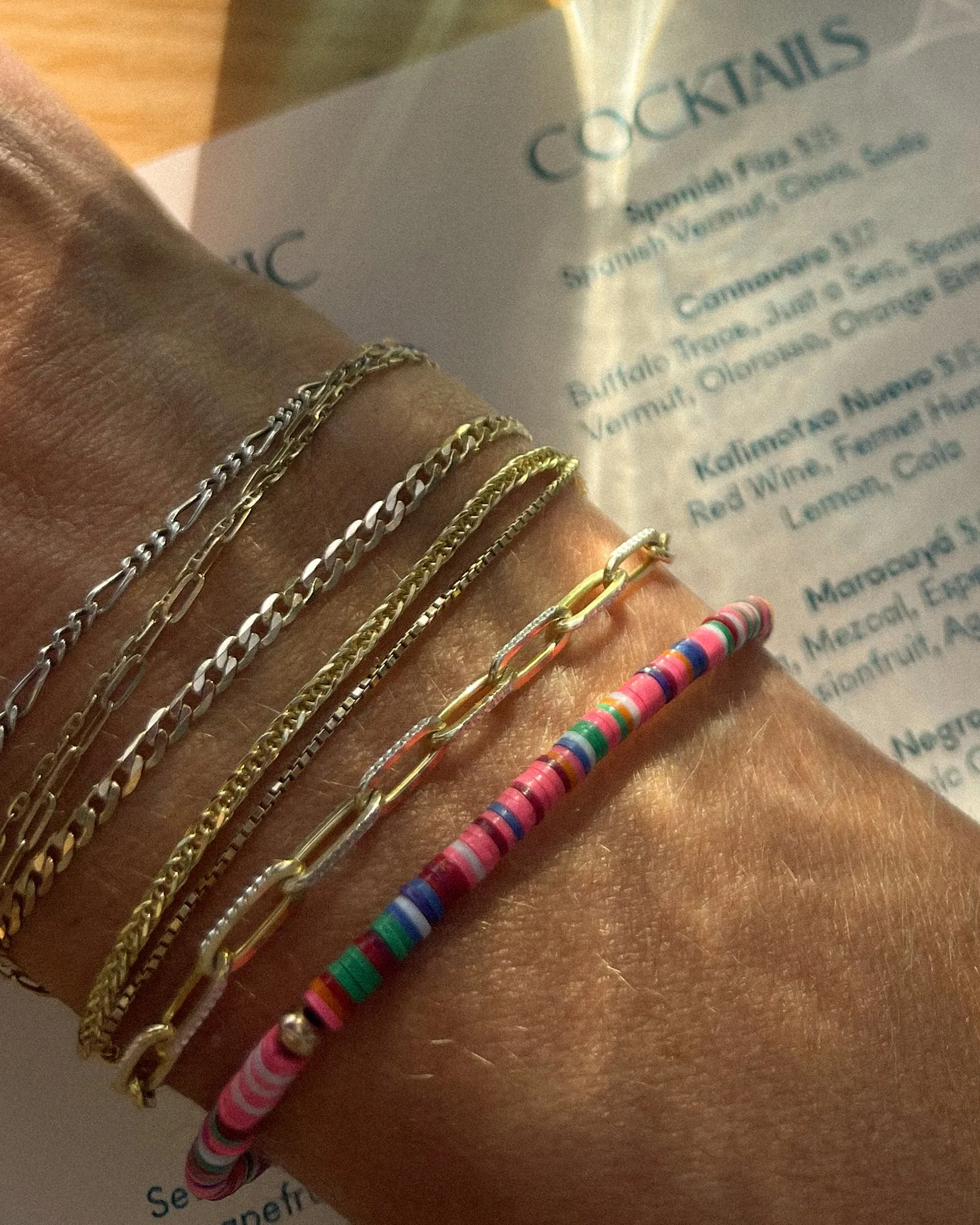 Diamond-Cut Paperclip Bracelet