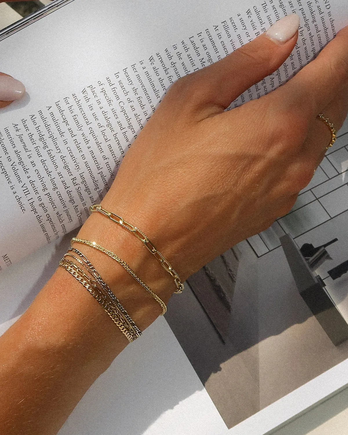 Diamond-Cut Paperclip Bracelet